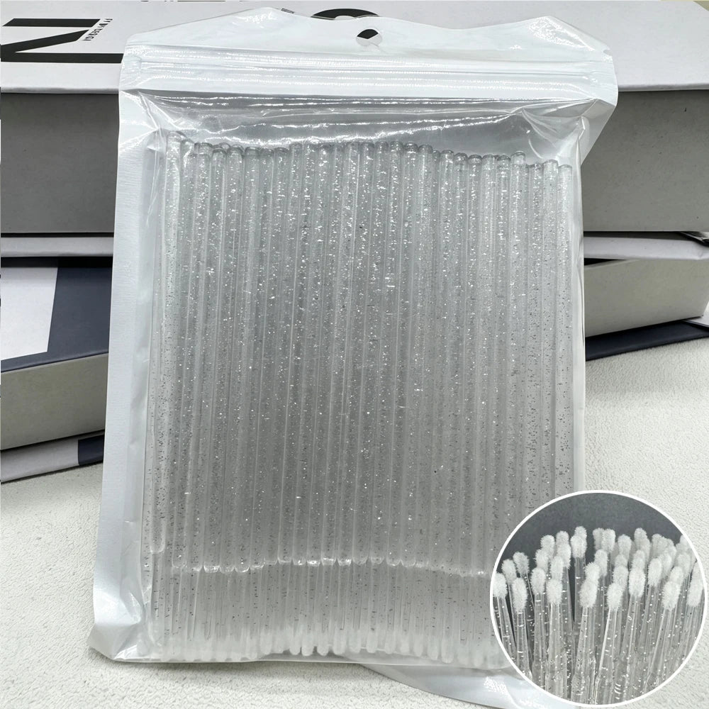 Crystal Micro Brushes (100 Pcs) – Lash Extension Cleaning Swabs