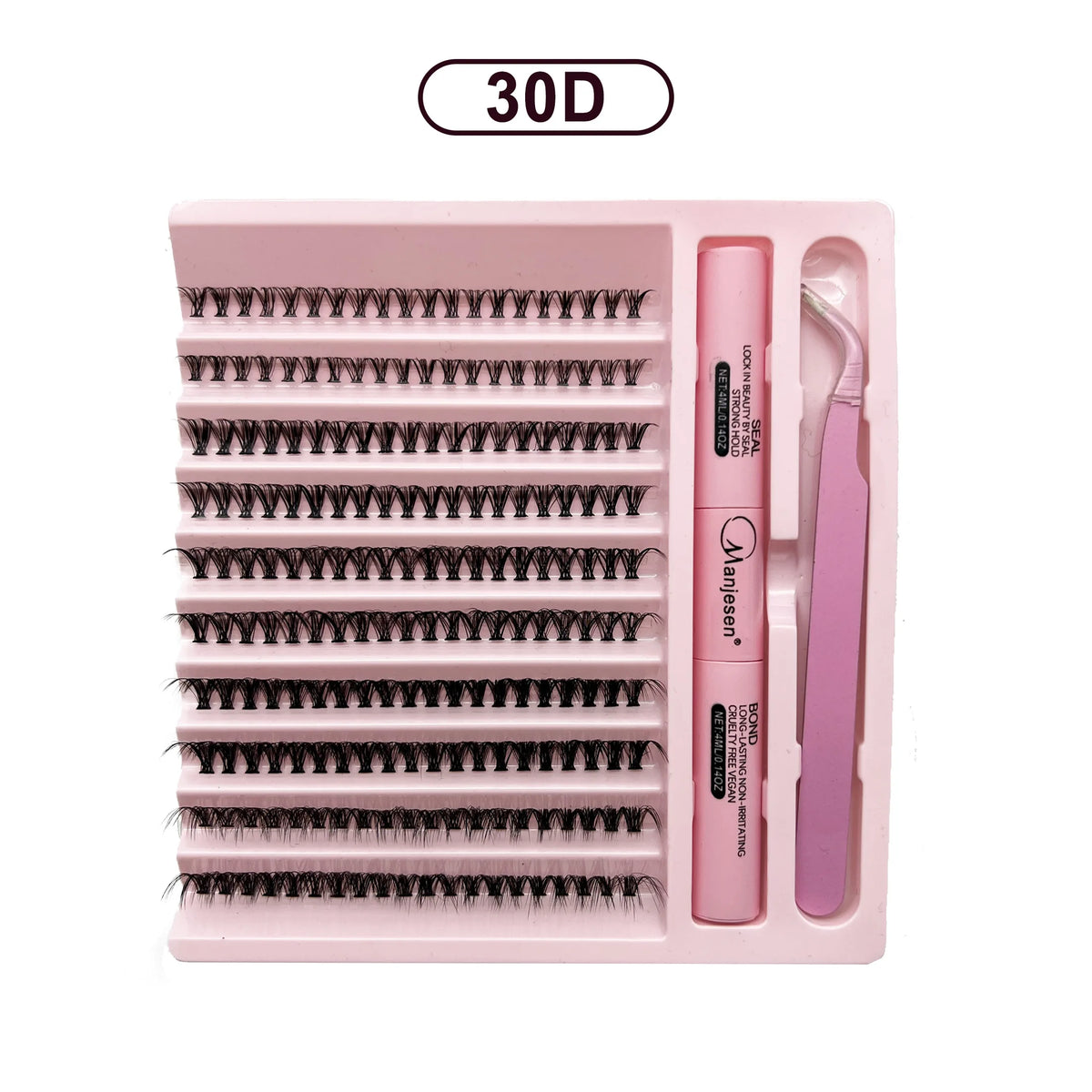 LASHVNNA DIY Lash Cluster Kit – Waterproof Bond & Seal, Tweezers Included