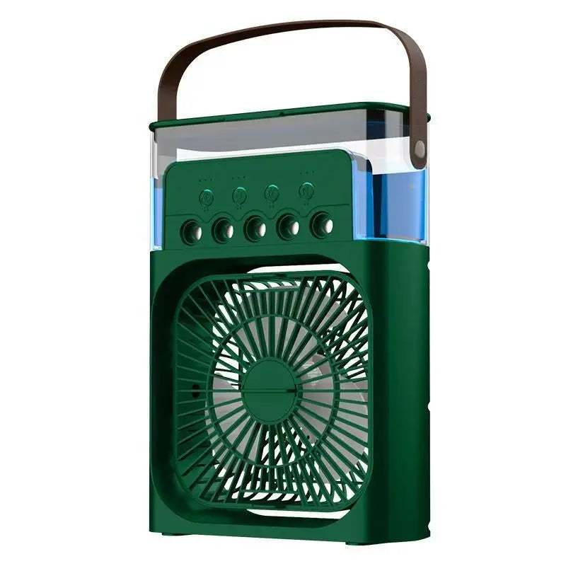 Portable Misting Fan – Desktop Air Cooler with LED Lights