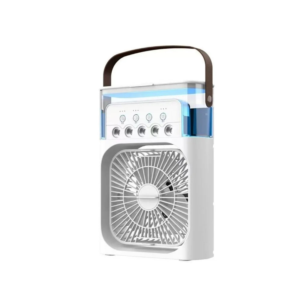Portable Misting Fan – Desktop Air Cooler with LED Lights