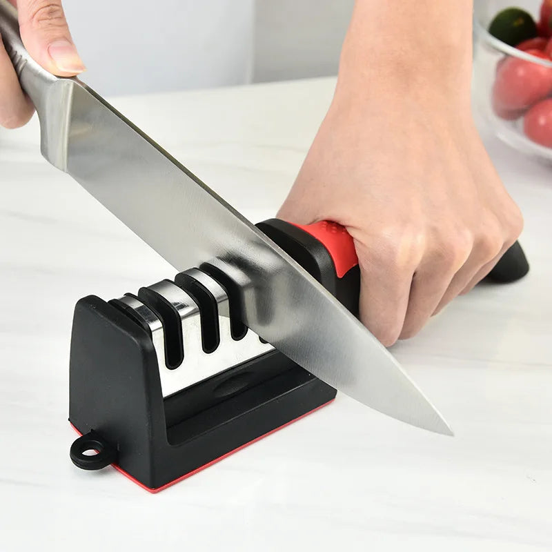 Professional Knife Sharpening Station – Coarse to Fine, 3-Stage