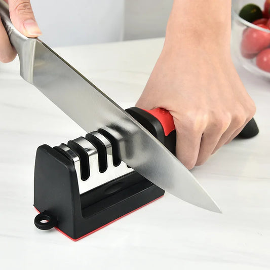 Professional Knife Sharpening Station – Coarse to Fine, 3-Stage