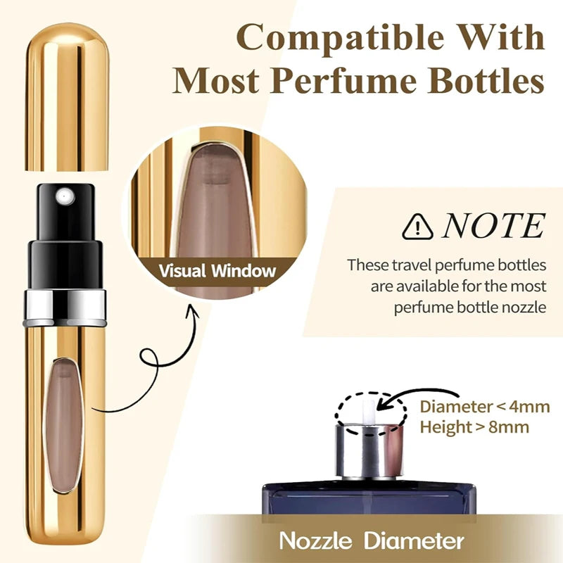 Travel Size Refillable Perfume Bottle – Leak-Proof Atomizer