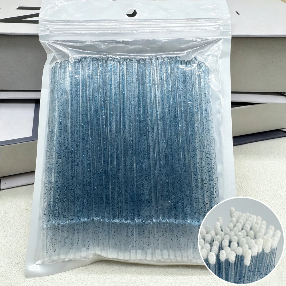 Crystal Micro Brushes (100 Pcs) – Lash Extension Cleaning Swabs