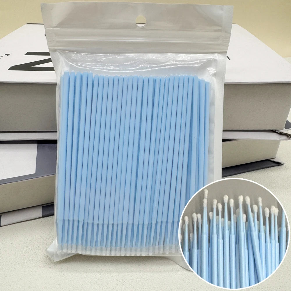 Crystal Micro Brushes (100 Pcs) – Lash Extension Cleaning Swabs
