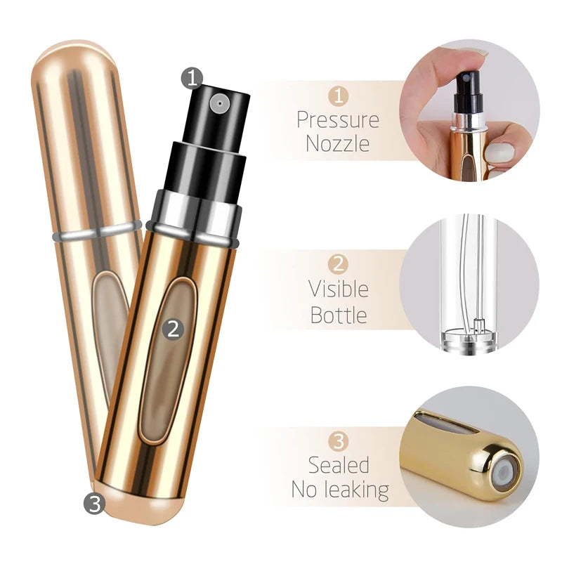 Travel Size Refillable Perfume Bottle – Leak-Proof Atomizer