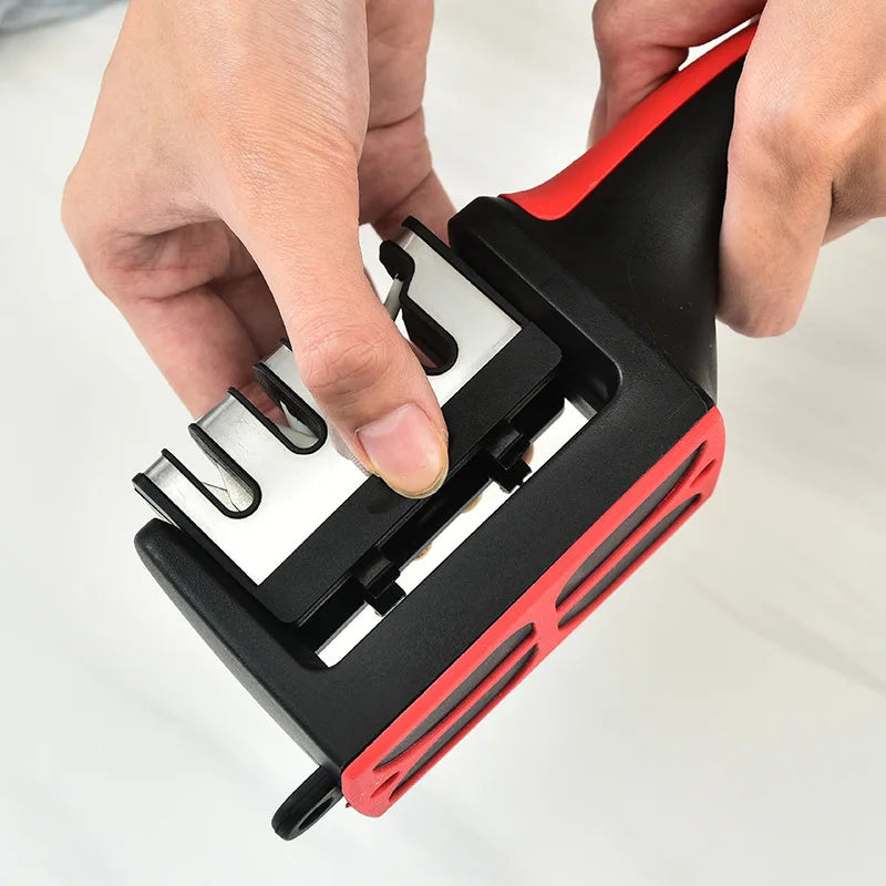 Professional Knife Sharpening Station – Coarse to Fine, 3-Stage