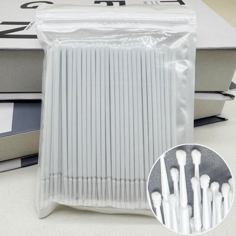 Crystal Micro Brushes (100 Pcs) – Lash Extension Cleaning Swabs