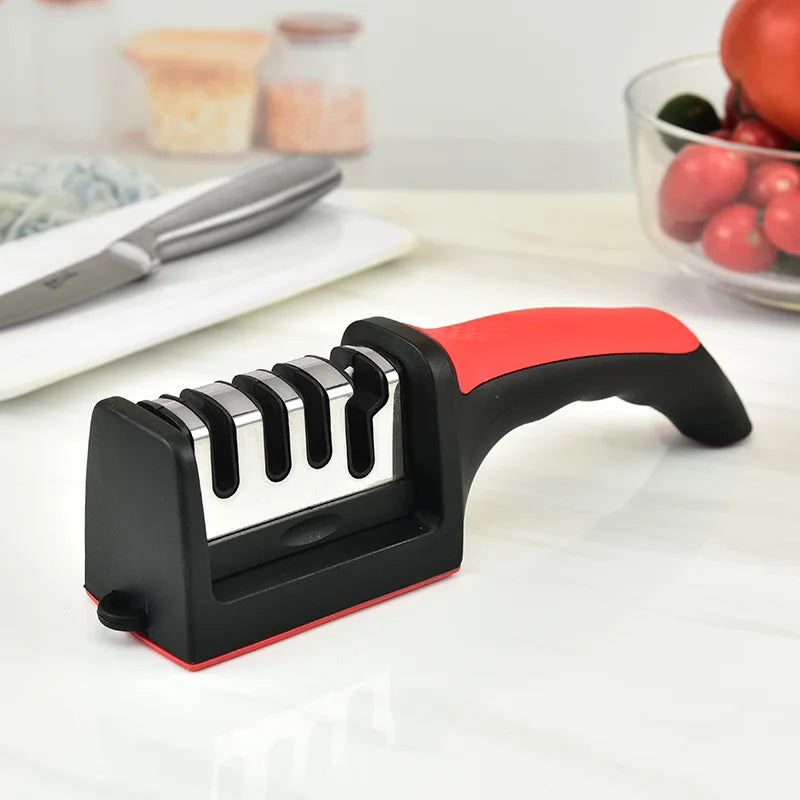 Professional Knife Sharpening Station – Coarse to Fine, 3-Stage