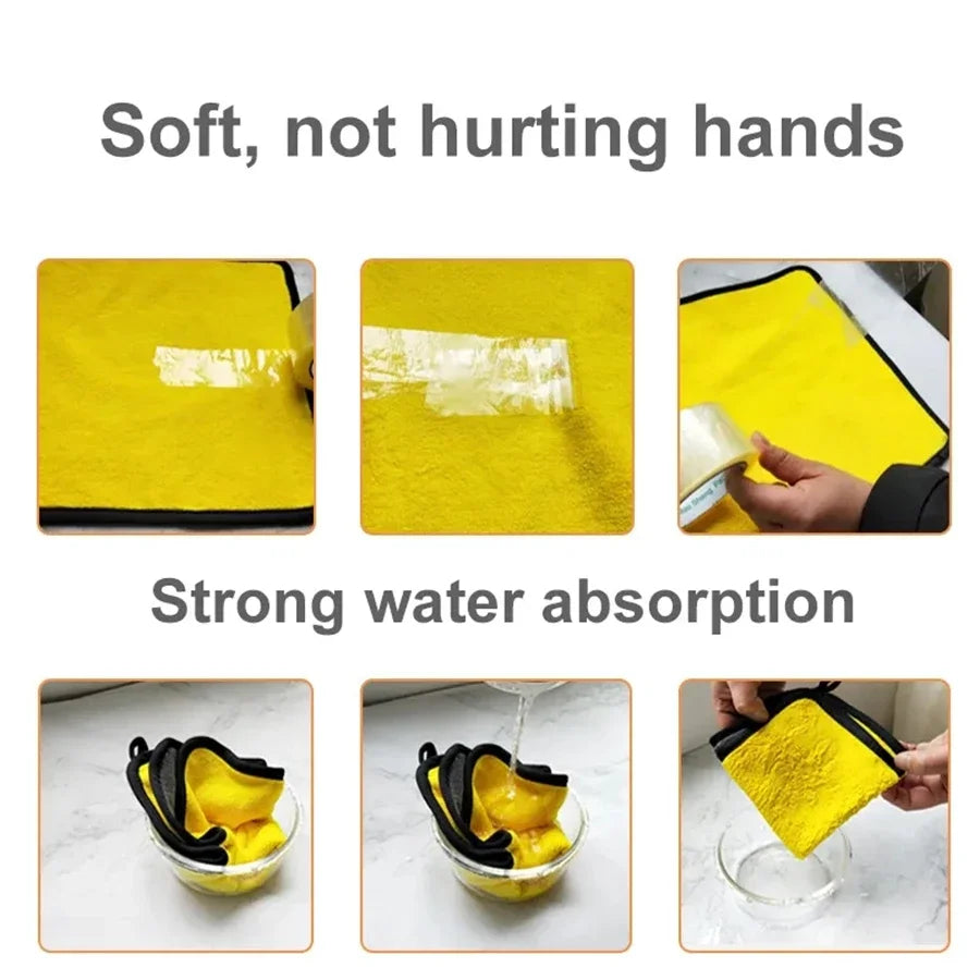 Plush Microfiber Wash Cloth – Lint-Free Car Drying Towel